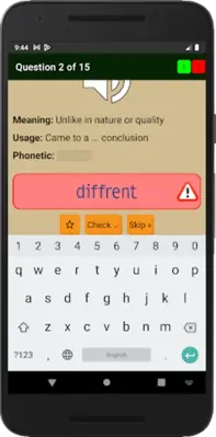 Spelling Master English Words android App screenshot 1